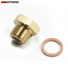 EPMAN Pressure Temp Gauge Sender Adapter 1/8" NPT To M14x1.5 Or M16x1.5 Male With A Crush Washer EPCGQ204/EPCGQ211